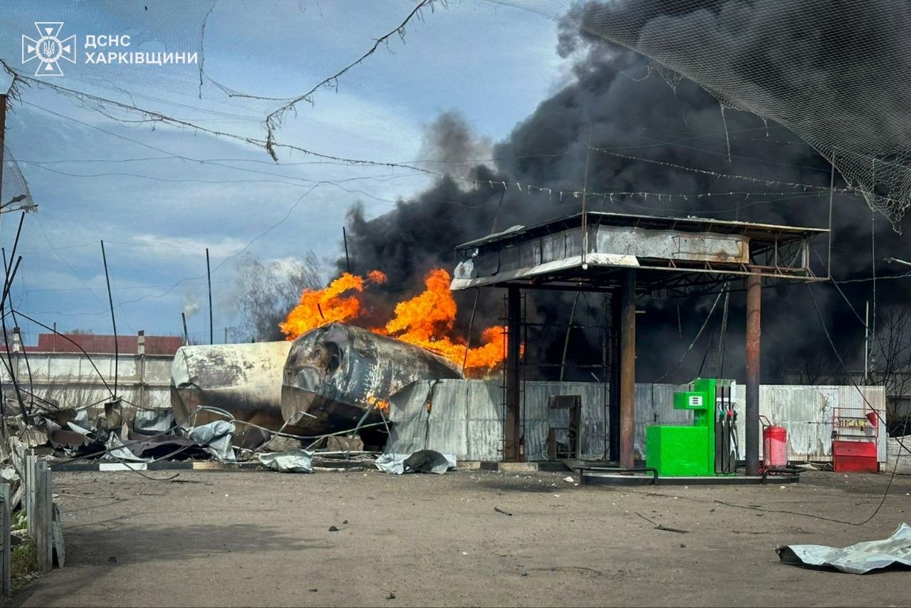 Пожежа на АЗС у селищі Золочів