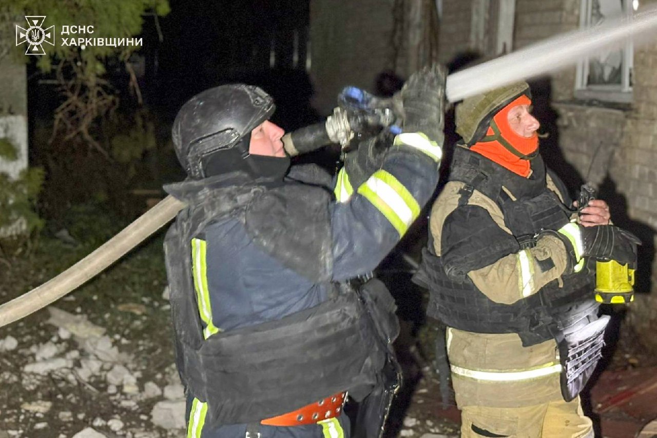 Пожежа в адміністративній будівлі Великий Бурлук