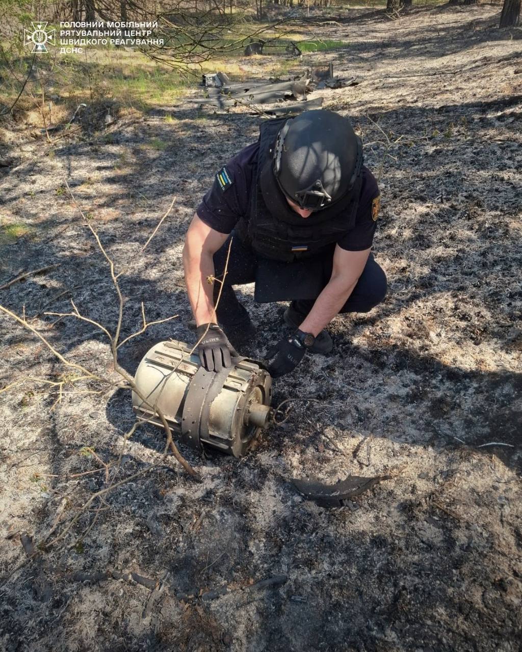 Сапери ДСНС знешкодили частину БпЛА «Герань-2» на Київщині