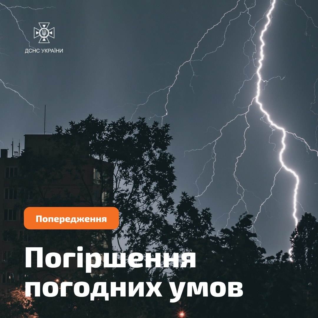 У Києві очікуються град і шквали 15-20 м/с
