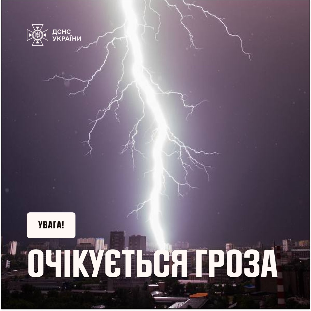 Увага: грози та шквали в Україні 29–30 червня