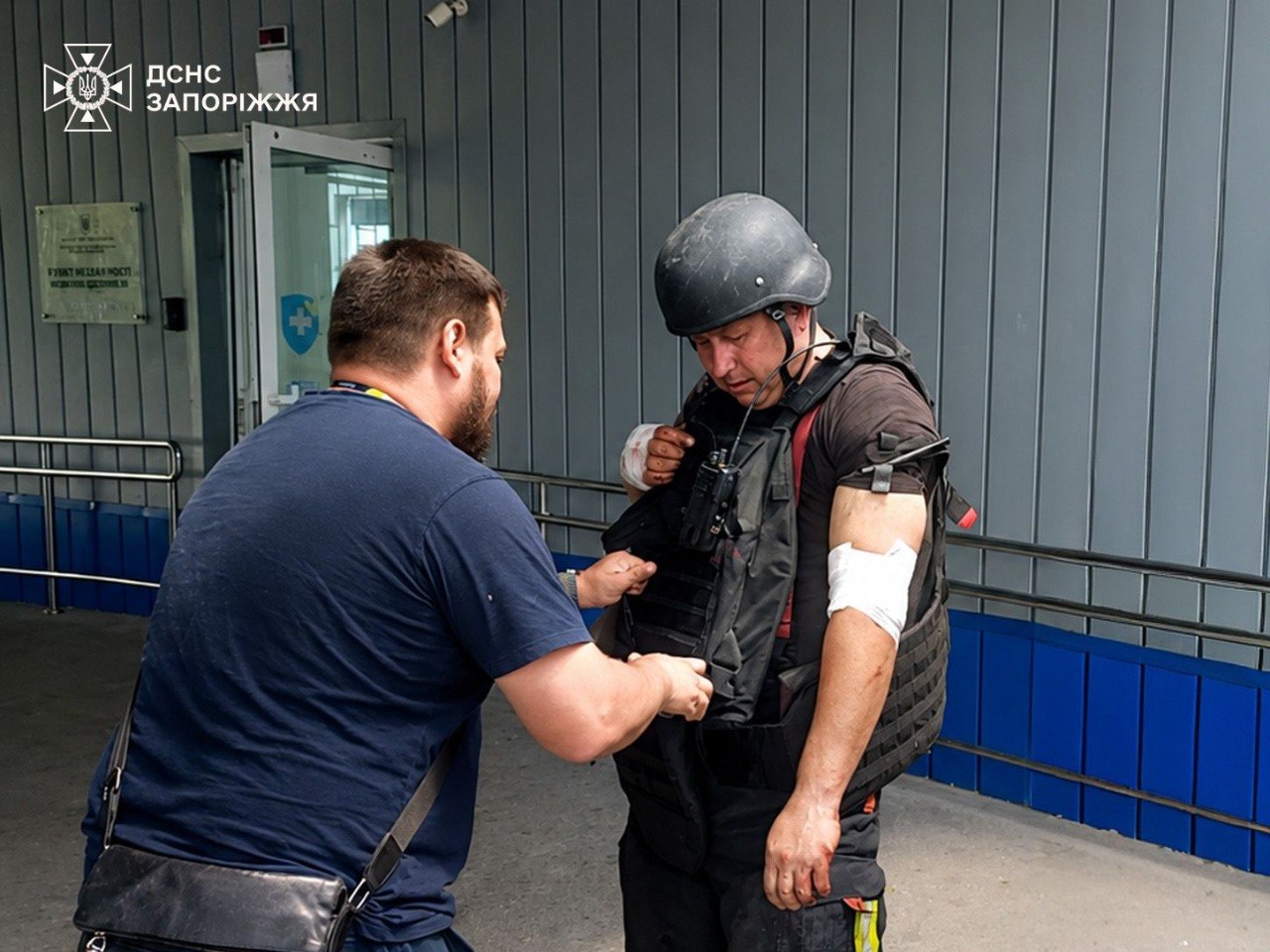 Російський БпЛА атакував рятувальників у Запоріжжі