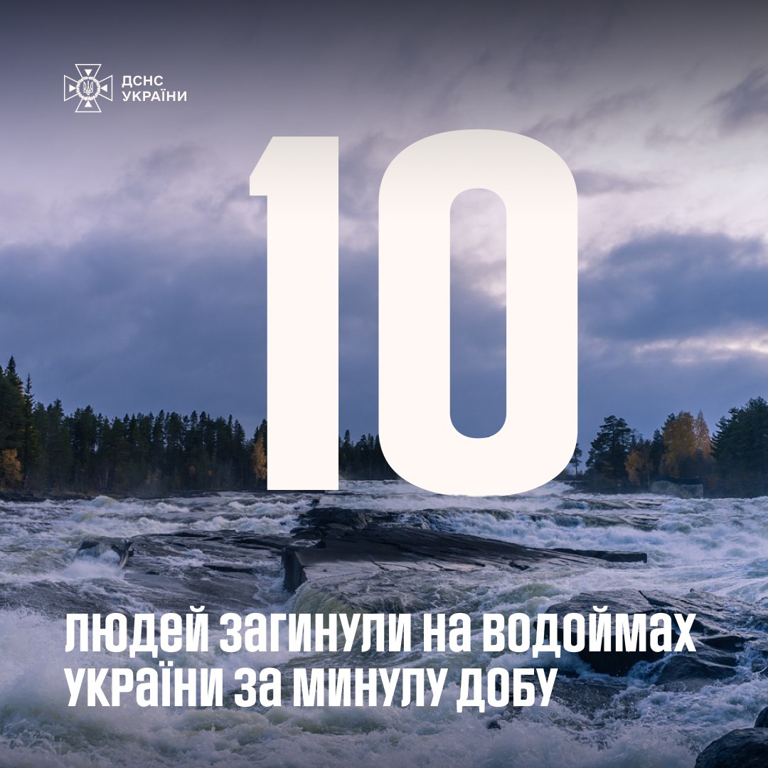 10 людей загинули на водоймах України за добу