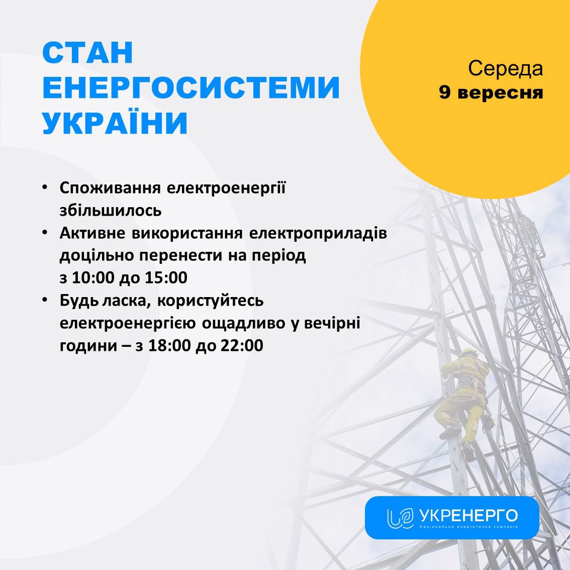 Стан енергосистеми: зростання споживання