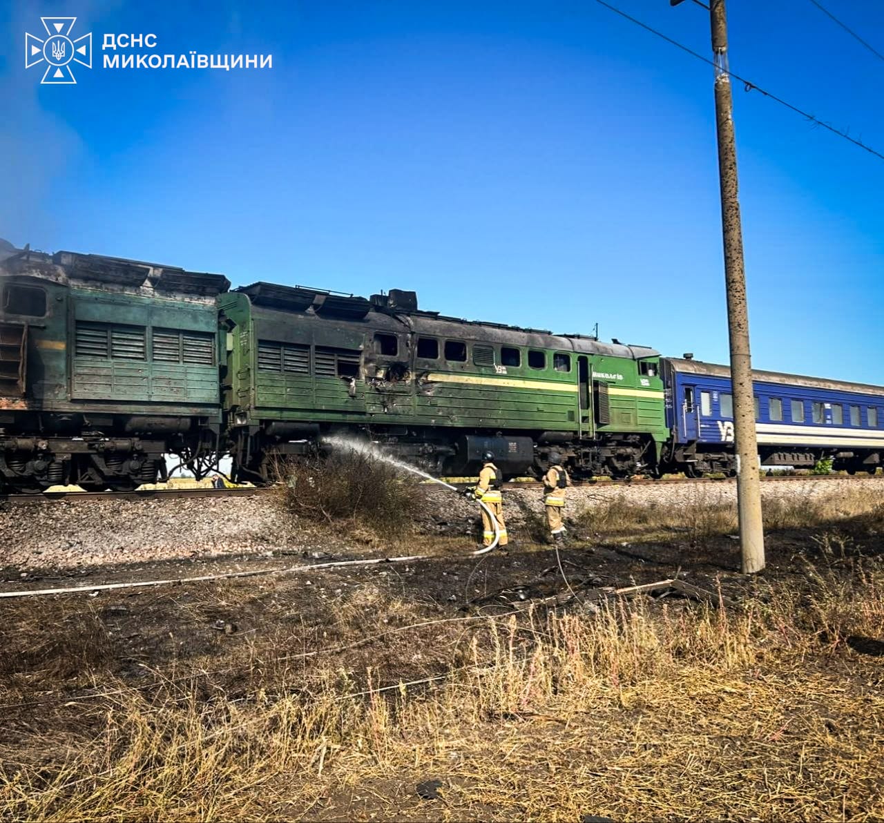 БпЛА влучив у пасажирський потяг на Миколаївщині