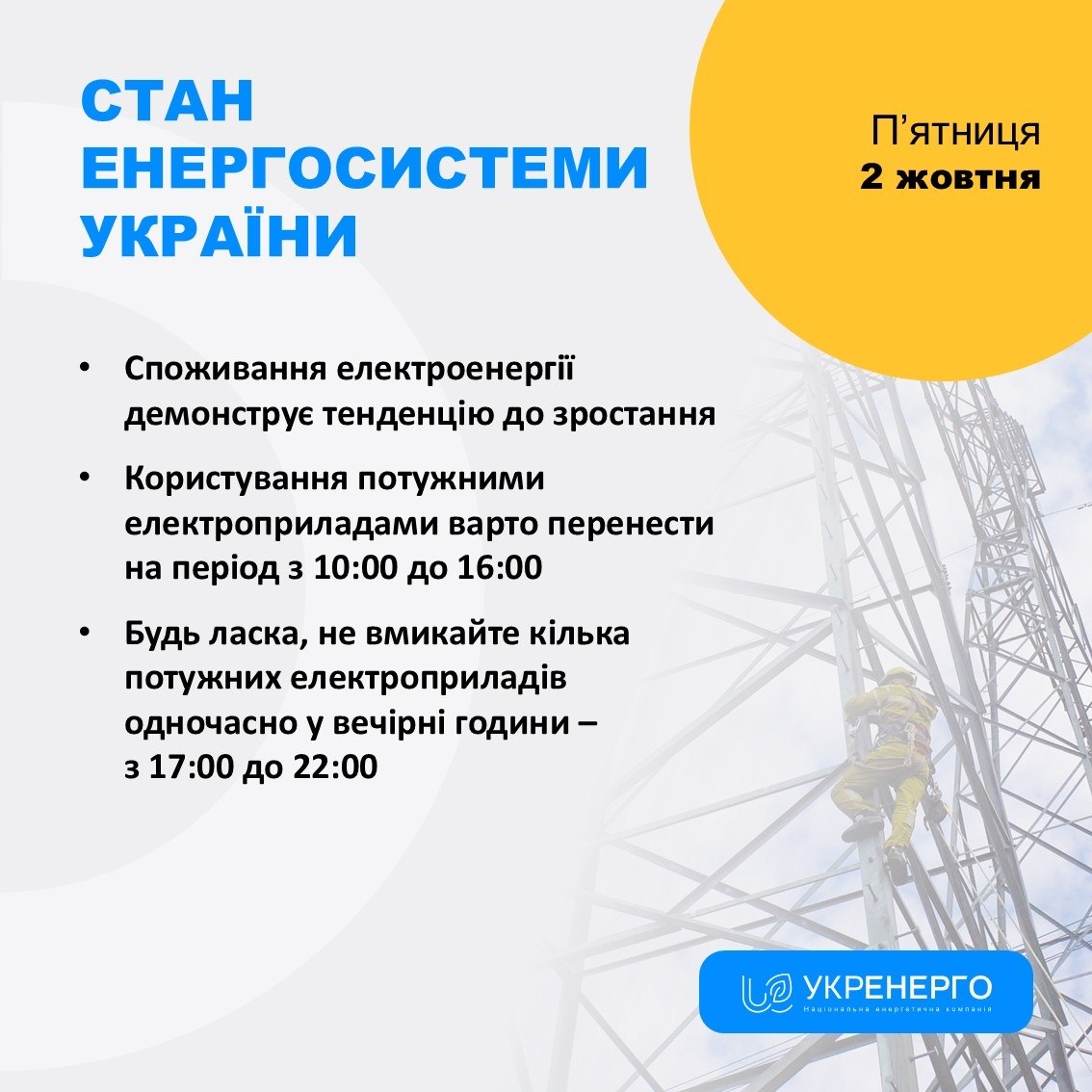 Зростання споживання електроенергії та час користування