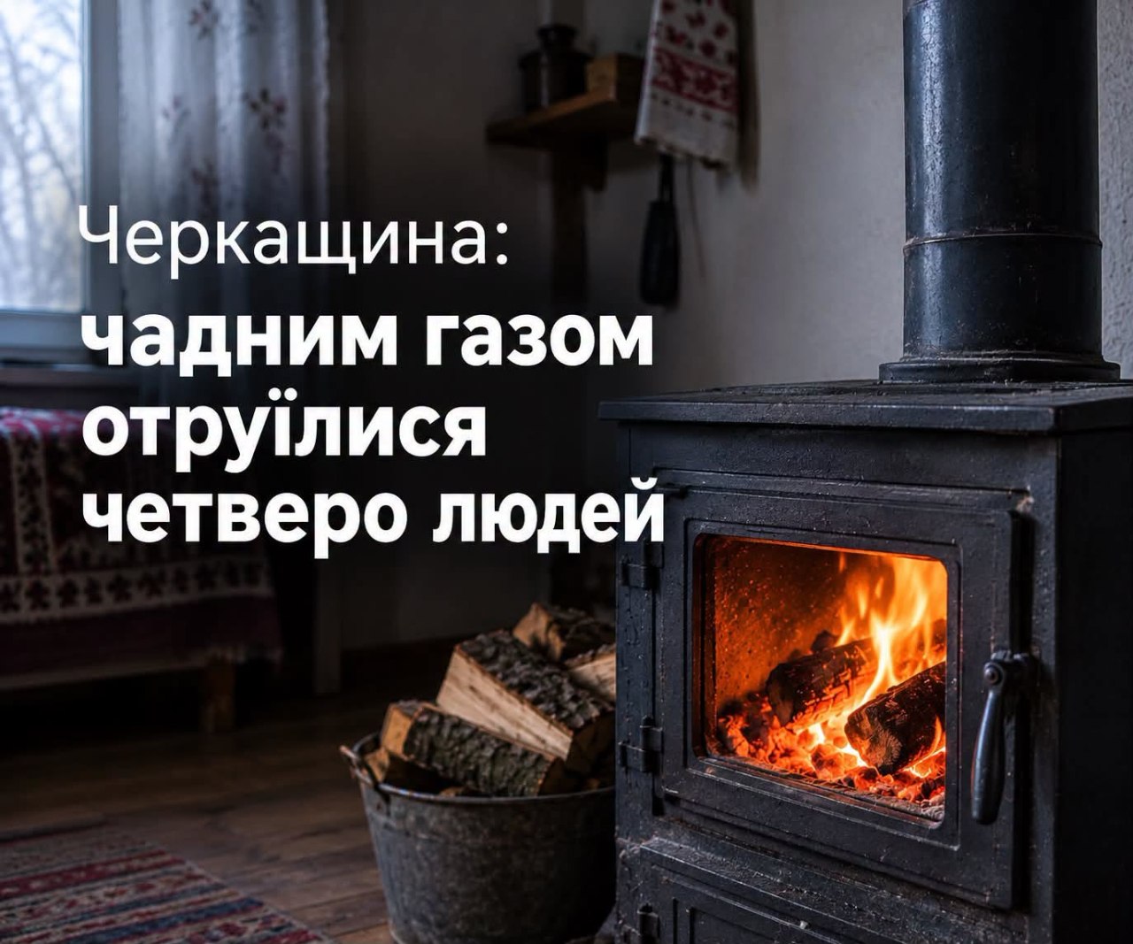 Чадним газом отруїлися четверо на Черкащині